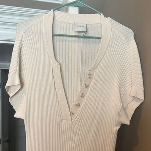 Women's Cream Ribbed Sweater Dress NWOT